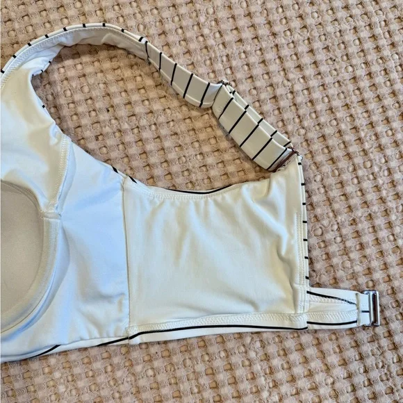 Calia Striped Cream and Black Swim Top - Picture 5 of 7